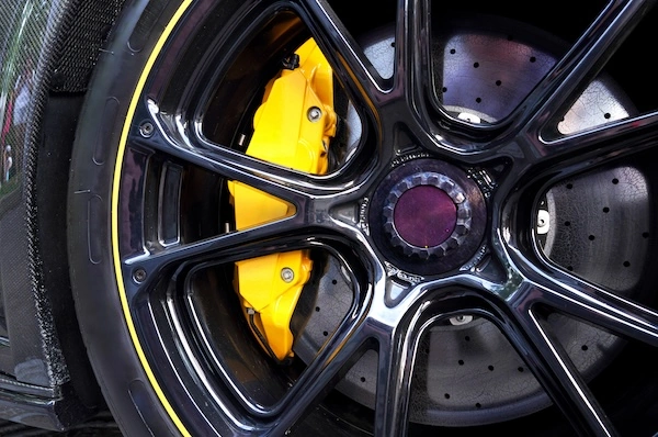 Yellow brake calipers